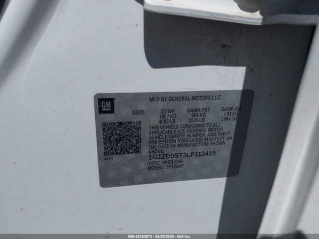 1G1ZD5ST3LF112415 Chevrolet Malibu Fwd Lt