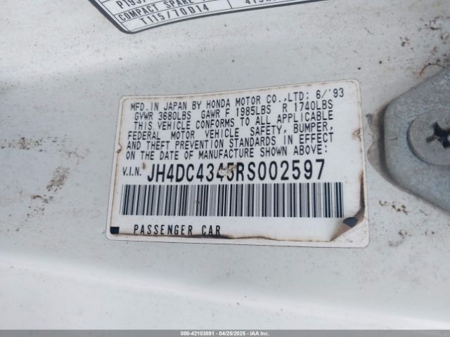 1994 ACURA INTEGRA JH4DC4345RS002597 Photo 8