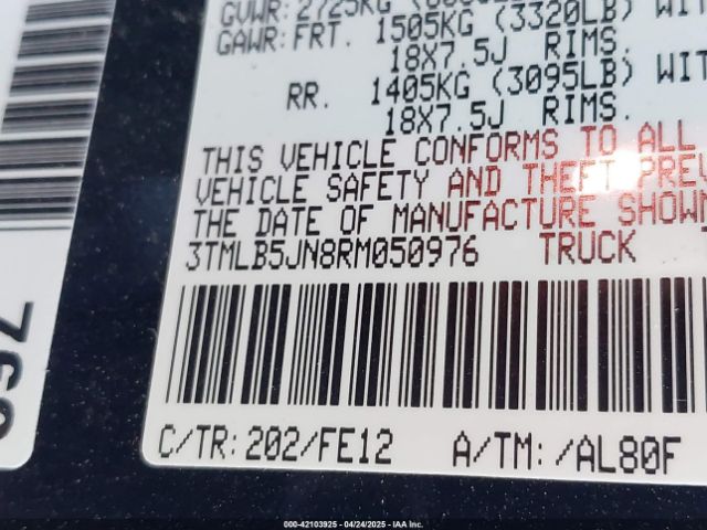 3TMLB5JN8RM050976 Toyota Tacoma Trd Sport 4wd