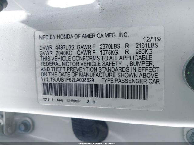 19UUB1F62LA008629 Acura TLX