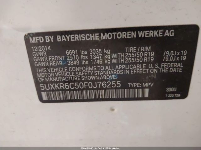 5UXKR6C50F0J76255 BMW X5 Xdrive50i