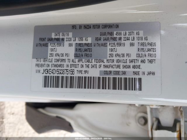 JM3KE4DY5G0875156 Mazda Cx-5 Grand Touring