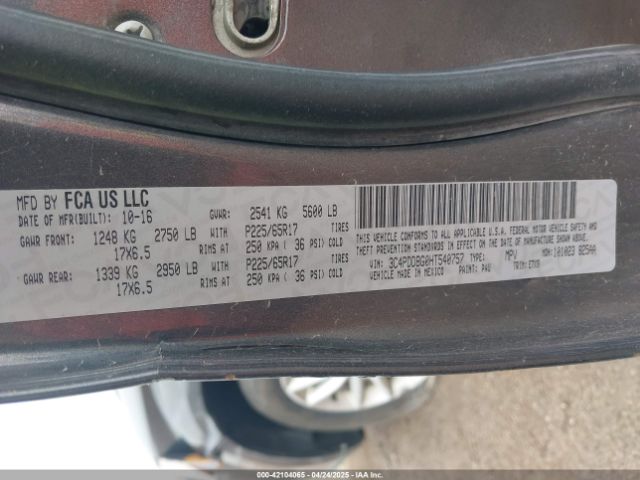 3C4PDDBG0HT540757 Dodge Journey Sxt Awd