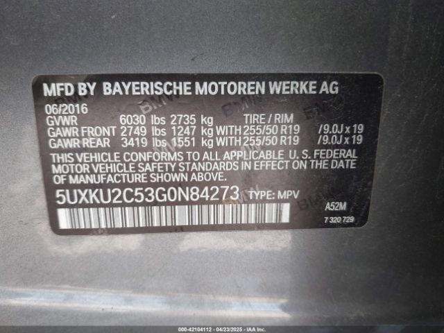 5UXKU2C53G0N84273 BMW X6 Xdrive35i