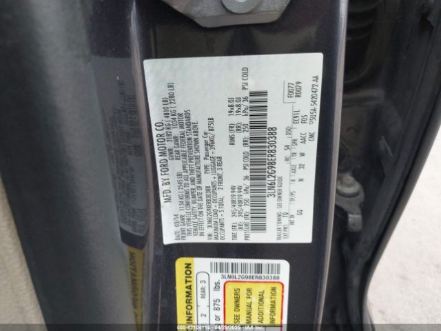 3LN6L2G98ER830388 Lincoln MKZ