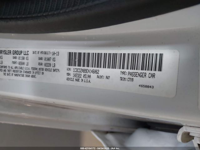 1C3CDZAB9EN146062 Dodge AVENGER SE