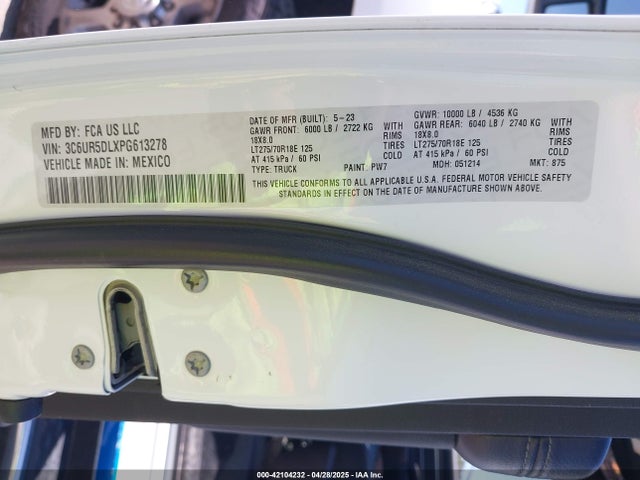 RAM 2500 2023 3C6UR5DLXPG613278 Image 9