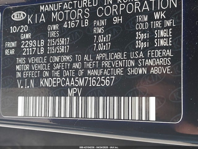 KIA nu mpi 2021 KNDEPCAA5M7162567 Image 9