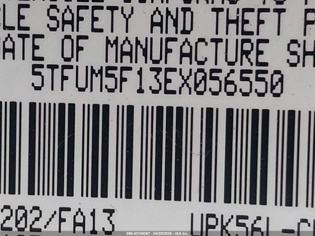 5TFUM5F13EX056550 Toyota Tundra Sr 4.6l V8