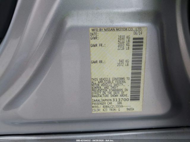 2015 NISSAN ALTIMA 1N4AL3APXFN313700 Photo 8