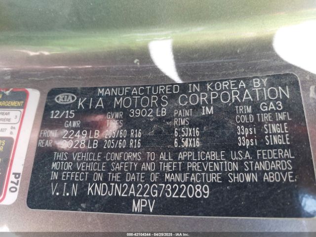 KNDJN2A22G7322089 KIA Soul
