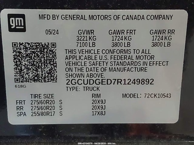2GCUDGED7R1249892 Chevrolet Silverado 1500 4wd  Short Bed Ltz