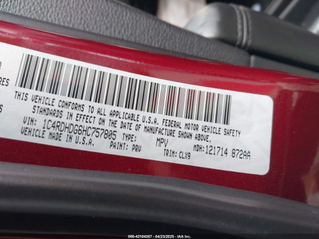 2017 DODGE DURANGO 1C4RDHDG6HC757805 Photo 8