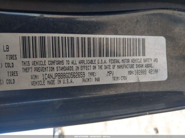 1C4NJPBB8GD562659 Jeep Patriot Sport