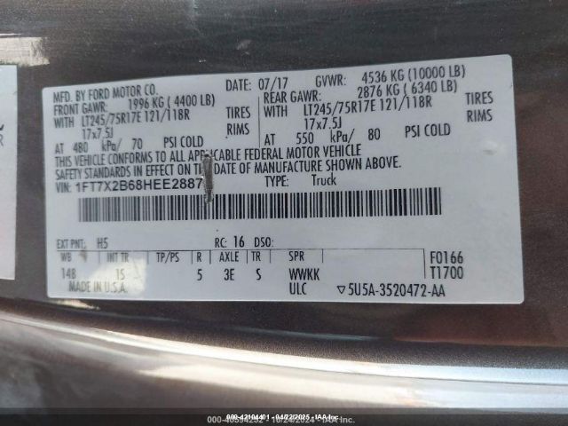 1FT7X2B68HEE28873 Ford F-250 Xl