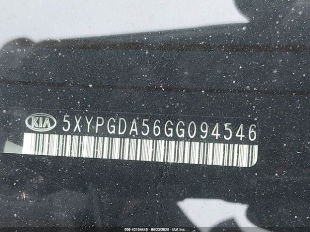 5XYPGDA56GG094546 KIA Sorento 3.3l Lx