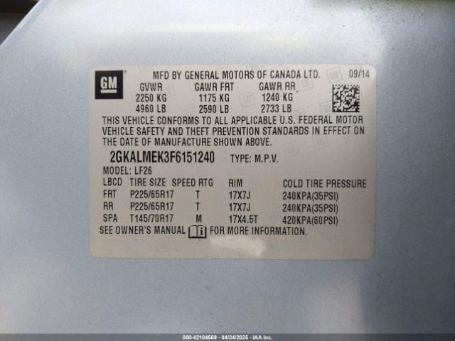 2GKALMEK3F6151240 GMC Terrain Sle-1