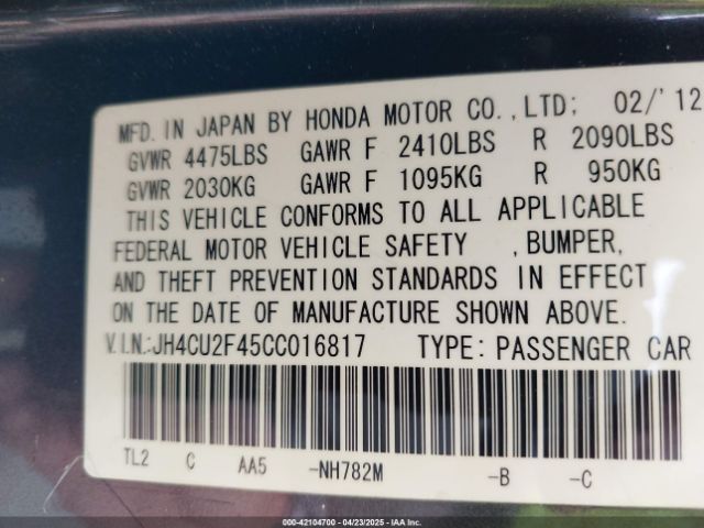 2012 ACURA TSX JH4CU2F45CC016817 Photo 8