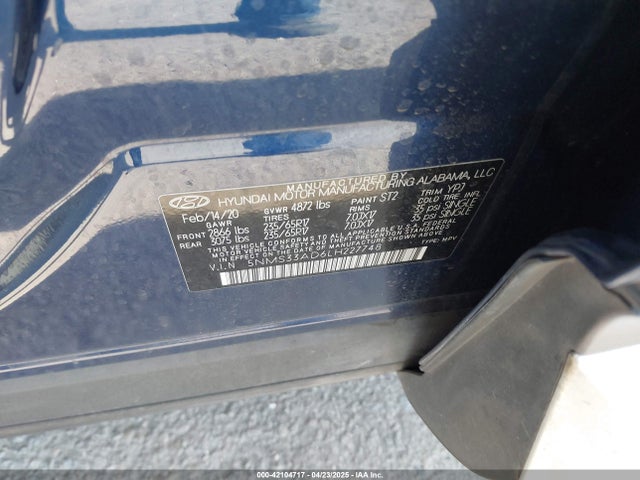 5NMS33AD6LH227748 Hyundai gdi theta ii