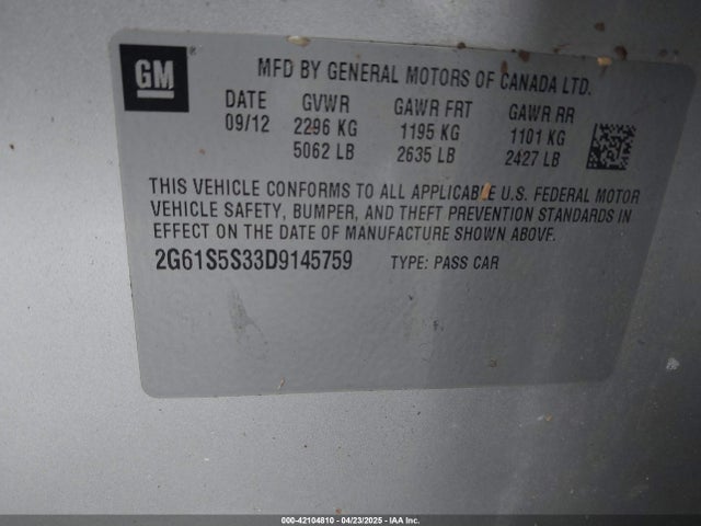 2013 CADILLAC XTS 2G61S5S33D9145759 Photo 8