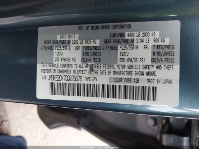 JM3KE2DY7G0875678 Mazda Cx-5 Grand Touring