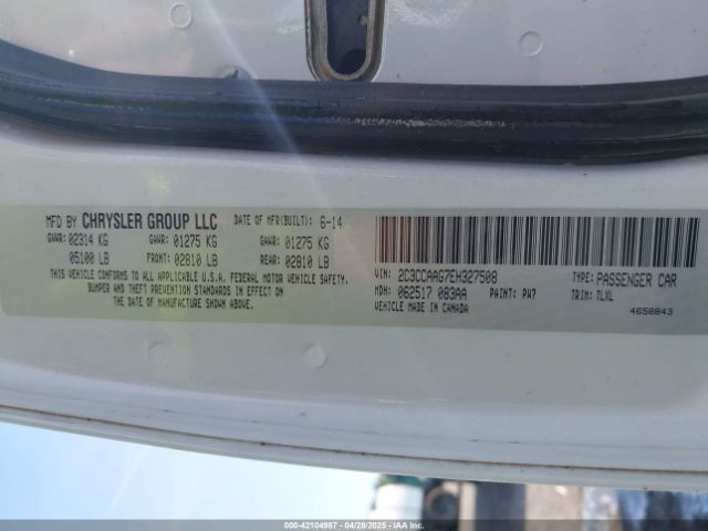 2014 CHRYSLER 300 2C3CCAAG7EH327508 Photo 8