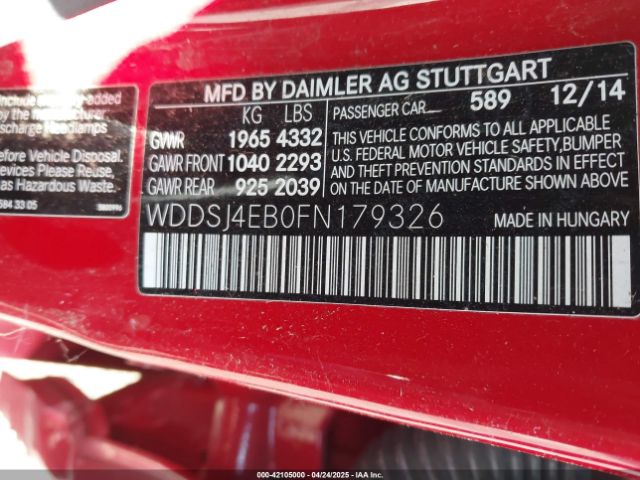 2015 MERCEDES-BENZ CLA 250 WDDSJ4EB0FN179326 Photo 8