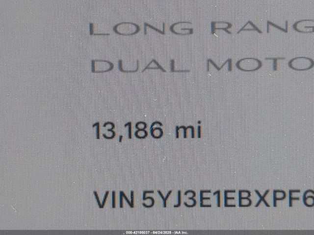 5YJ3E1EBXPF603421 Tesla Model 3 Long Range Dual Motor All-wheel Drive