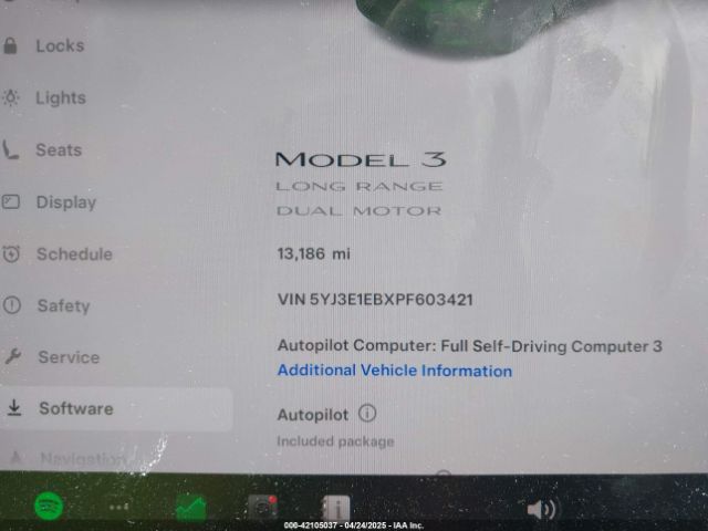 5YJ3E1EBXPF603421 Tesla Model 3 Long Range Dual Motor All-wheel Drive