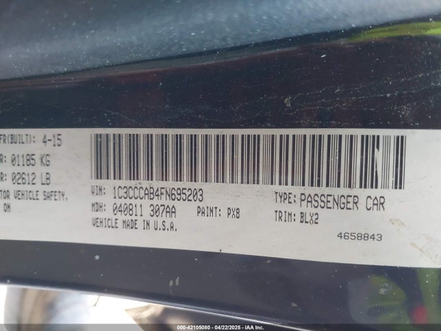 Chrysler 200 Limited 2015 1C3CCCAB4FN695203 Image 9