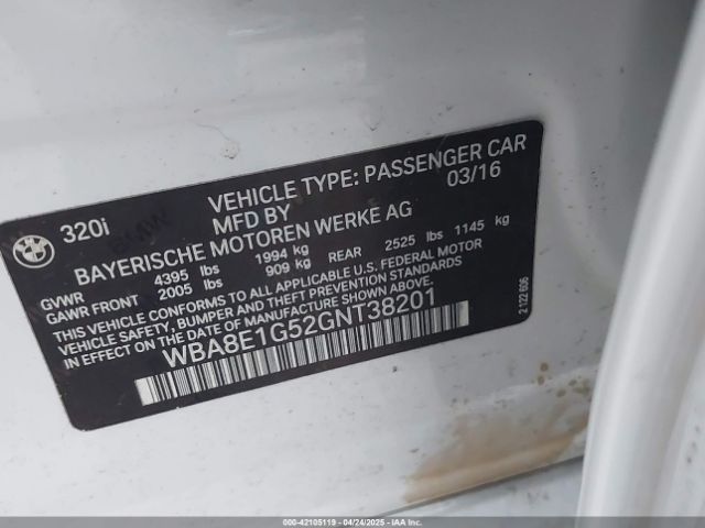 WBA8E1G52GNT38201 BMW 320i