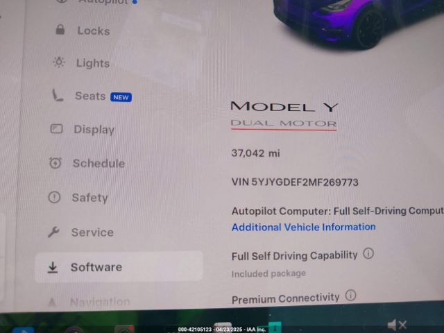 5YJYGDEF2MF269773 Tesla Model Y