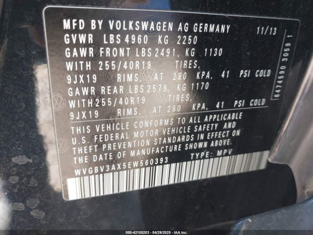 WVGBV3AX5EW560393 Volkswagen Tiguan R-line