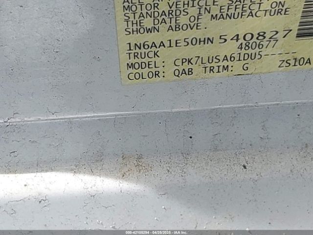 1N6AA1E50HN540827 Nissan Titan Pro-4x