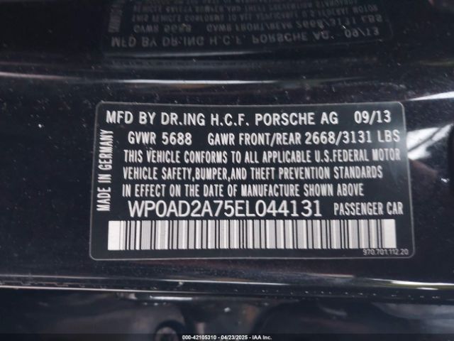 WP0AD2A75EL044131 Porsche Panamera E-hybrid S
