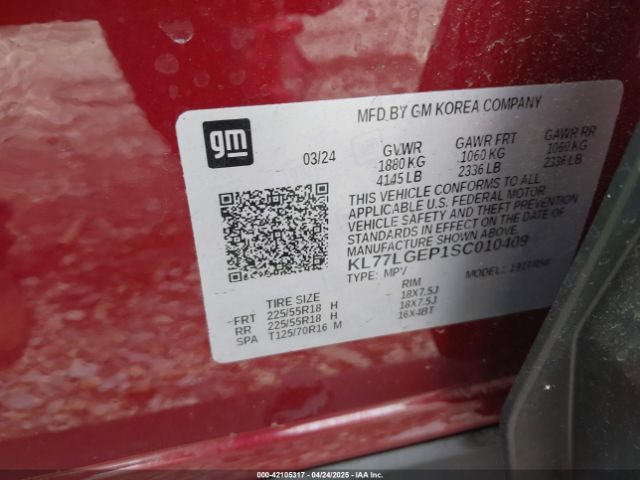 2025 CHEVROLET TRAX KL77LGEP1SC010409 Photo 8