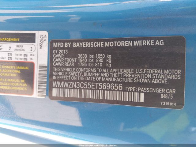 WMWZN3C55ET569656 Mini Convertible Cooper