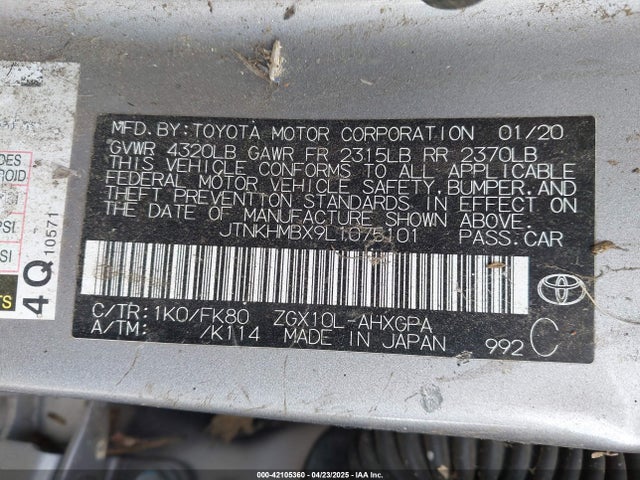 JTNKHMBX9L1075101 Toyota C-HR XLE