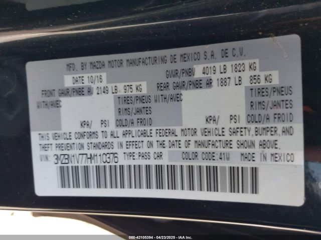 3MZBN1V77HM110376 Mazda Mazda3 Touring