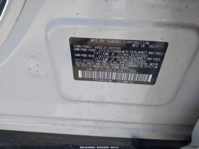 JF2SJARCXJH417266 Subaru Forester 2.5i Limited
