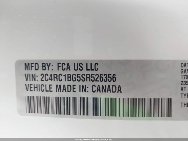 Chrysler Pacifica Select 2025 2C4RC1BG5SR526356 Image 9