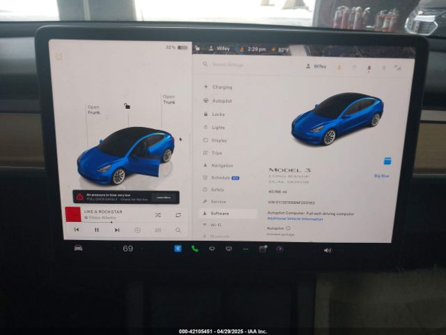 5YJ3E1EB8NF255163 Tesla Model 3 Long Range Dual Motor All-wheel Drive