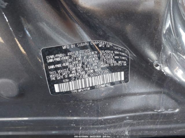 2024 SUBARU FORESTER JF2SKAMC3RH482086 Photo 8