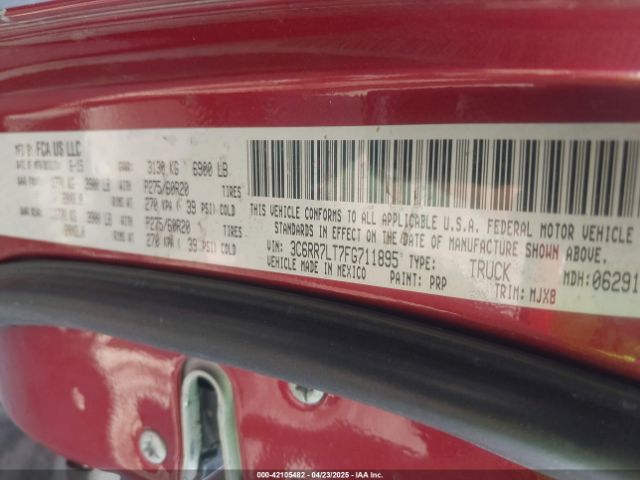 3C6RR7LT7FG711895 RAM 1500 Big Horn