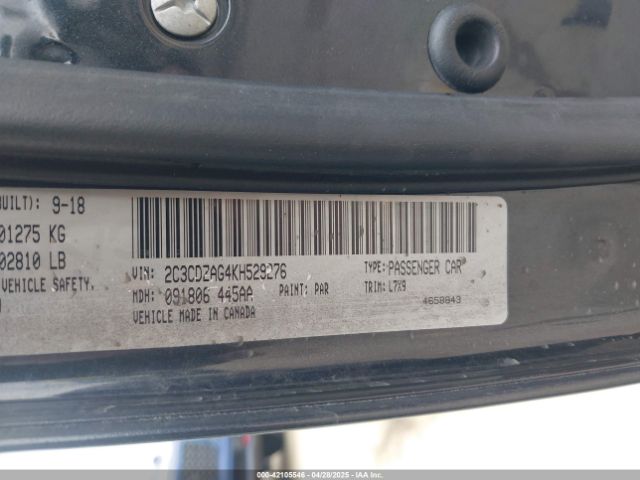 2019 DODGE CHALLENGER 2C3CDZAG4KH529276 Photo 8