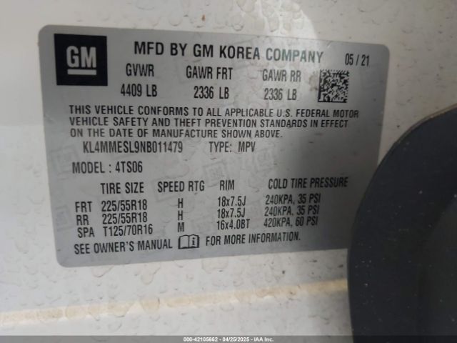 2022 BUICK ENCORE GX KL4MMESL9NB011479 Photo 8