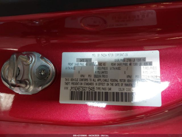 JM1NDAB73G0115485 Mazda Mx-5 Miata Sport