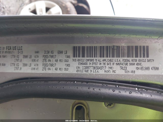 RAM 1500 2019 1C6RR7TT8KS649717 Image 9
