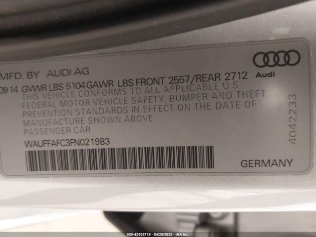 2015 AUDI A6 WAUFFAFC3FN021983 Photo 8
