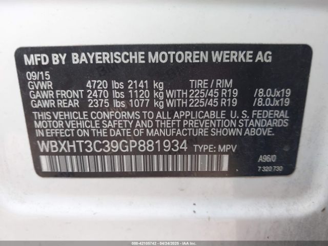 2016 BMW X1 WBXHT3C39GP881934 Photo 8